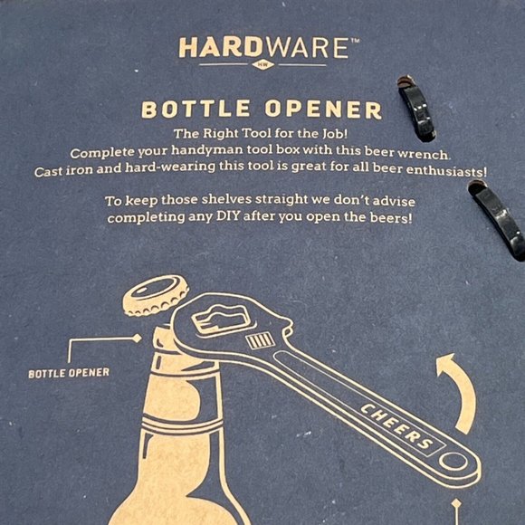 Cast Iron Hardware Novelty Wrench Bottle Opener Gift Man Cave Stocking Stuffer - Picture 10 of 10